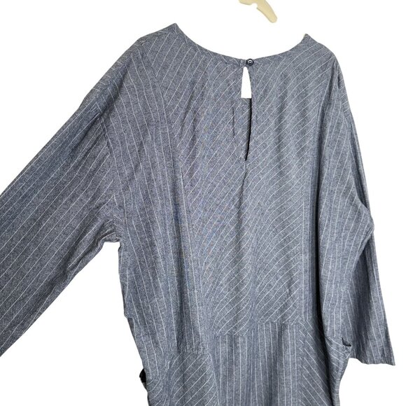 Band of Gypsies Boho Striped Tunic/Dress With Pockets, L - Picture 4 of 8